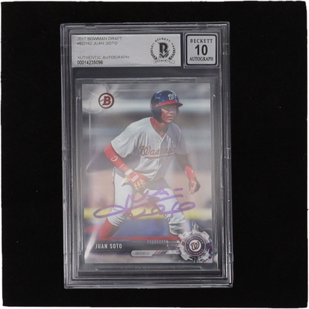 Juan Soto Signed 2017 Bowman Draft #BD162 - Autograph Graded (BGS) 10