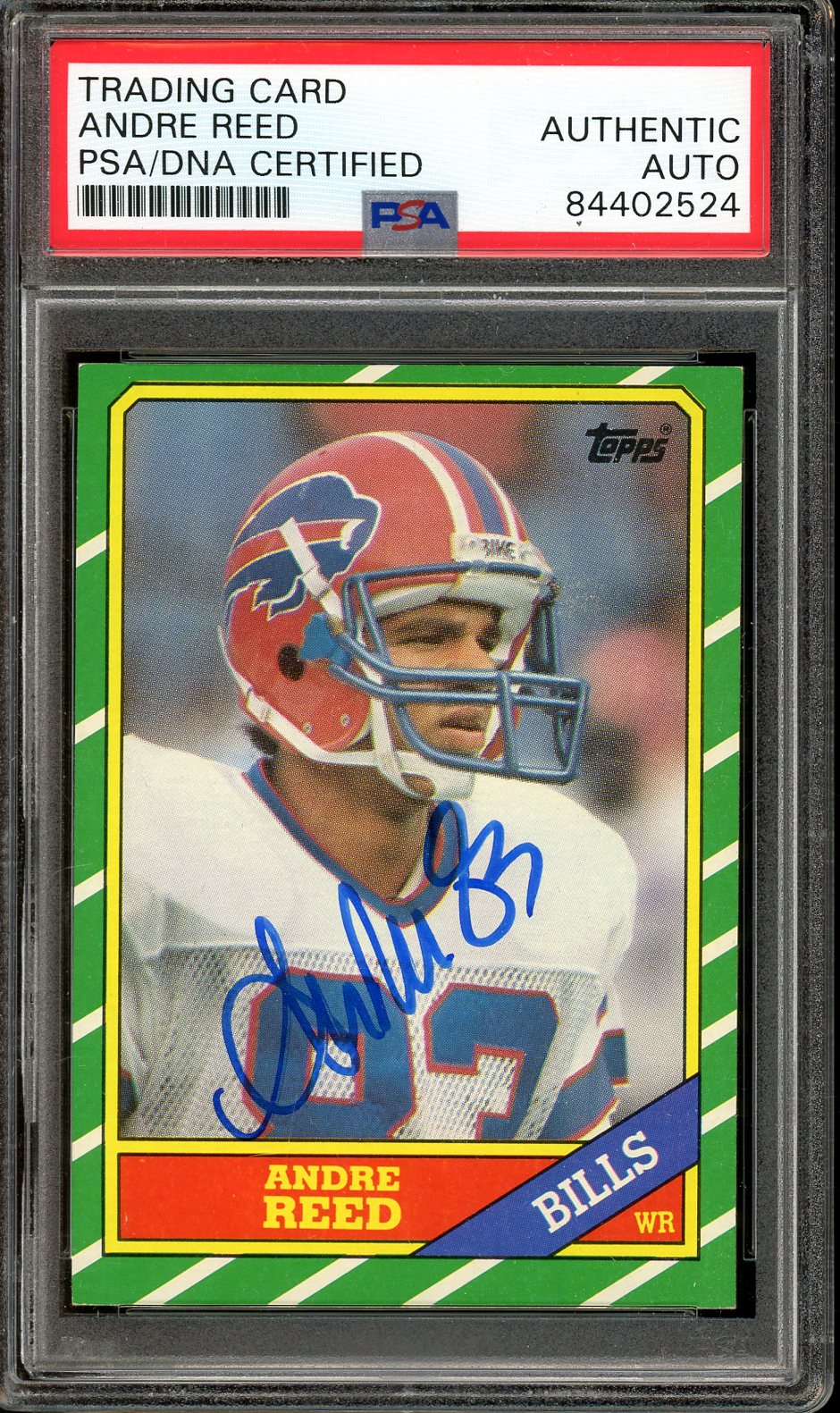 Andre Reed Signed 1986 Topps #388- PSA/DNA Authentic - Rookie Card