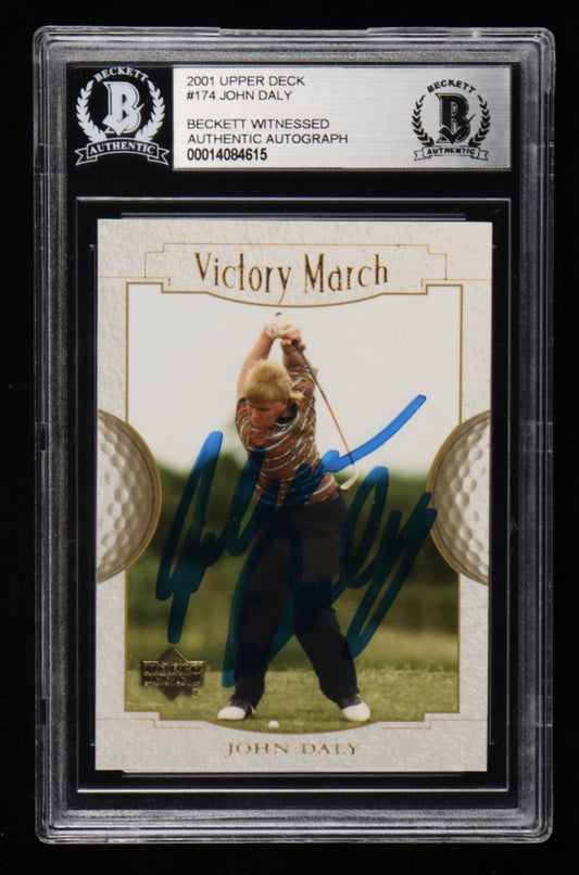 John Daly Signed 2001 Upper Deck #174 Victory March (BGS)