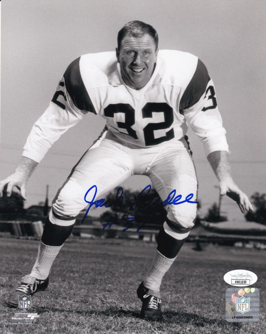 Jack Pardee Signed Los Angeles Rams 8x10 Photo (JSA COA)