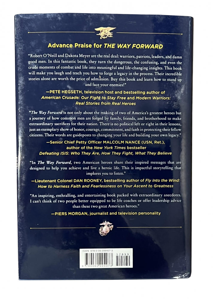 Robert O'Neill & Dakota Meyer Signed (PSA) "The Way Forward: Master Life's Toughest Battles and Create Your Lasting Legacy" Hard-Cover Book