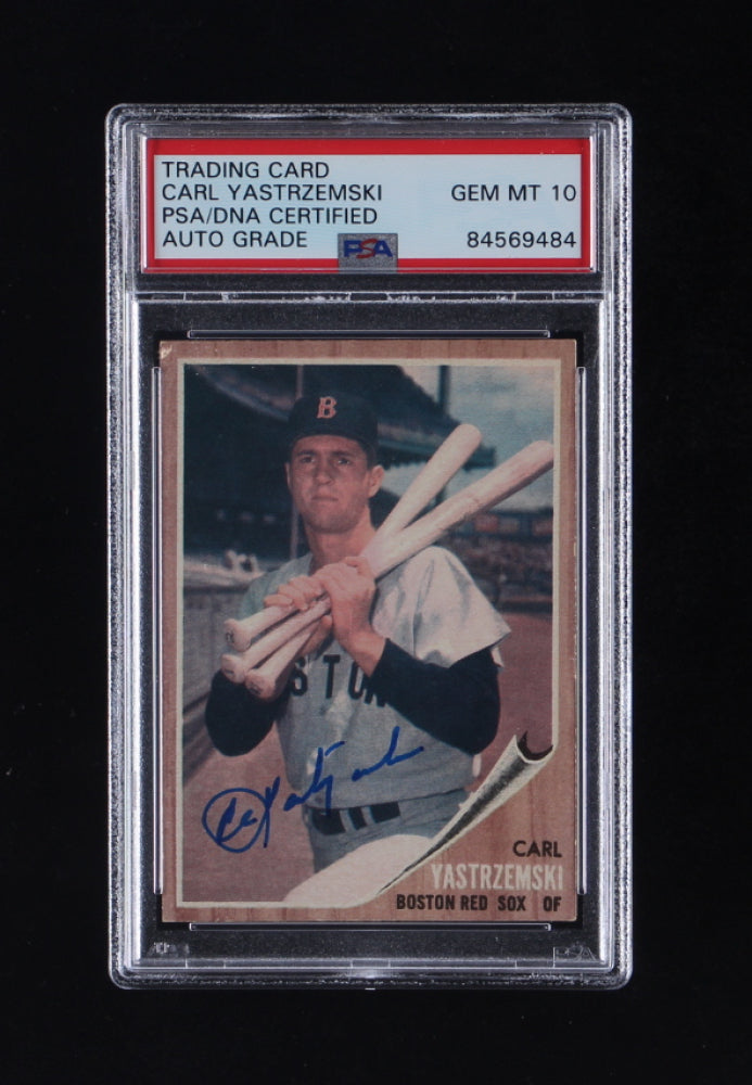 Carl Yastrzemski Signed 1962 Topps #425 Autograph Grade PSA 10