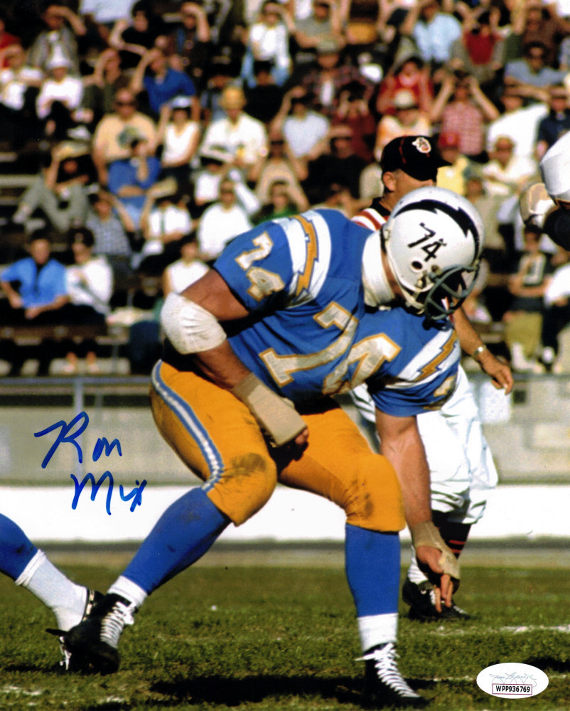 Ron Mix Signed Chargers 8x10 Photo (JSA)