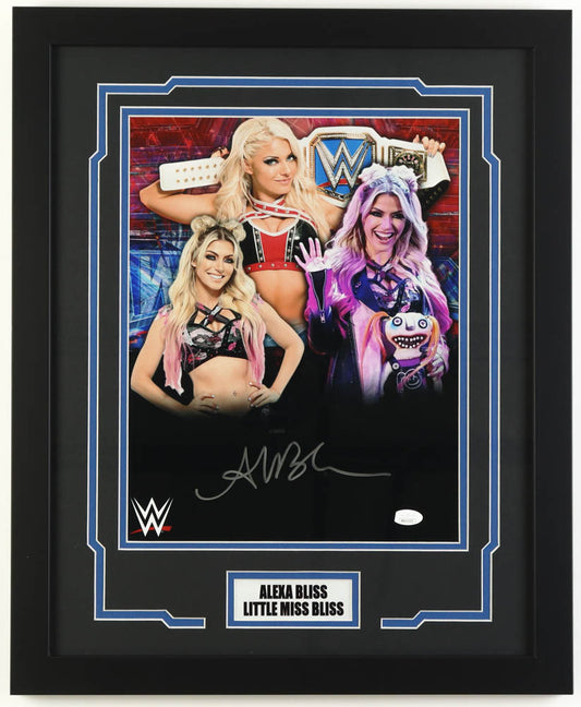 Alexa Bliss Signed WWE Custom Framed Photo (JSA)