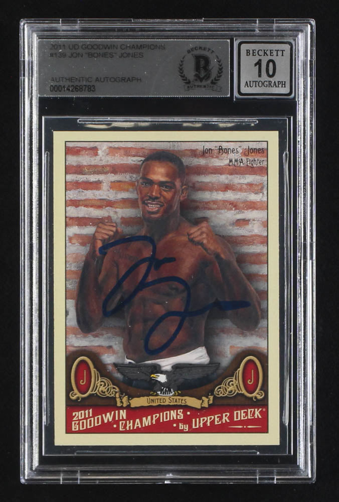 Jon "Bones" Jones Signed 2011 Upper Deck Goodwin Champions #139 - Autograph Graded Beckett (BGS) 10