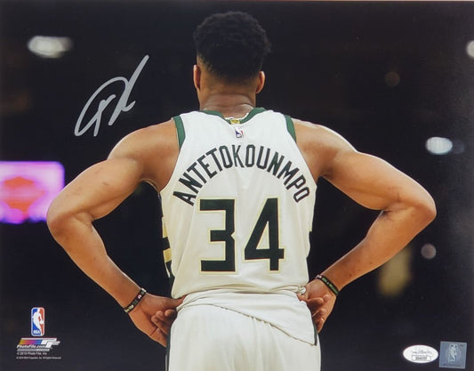 Giannis Antetokounmpo Signed Bucks 11x14 Photo (JSA COA)