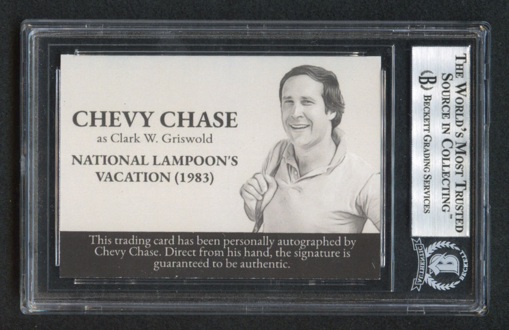 Chevy Chase Signed "National Lampoon's Vacation" Custom Trading Card (BGS)