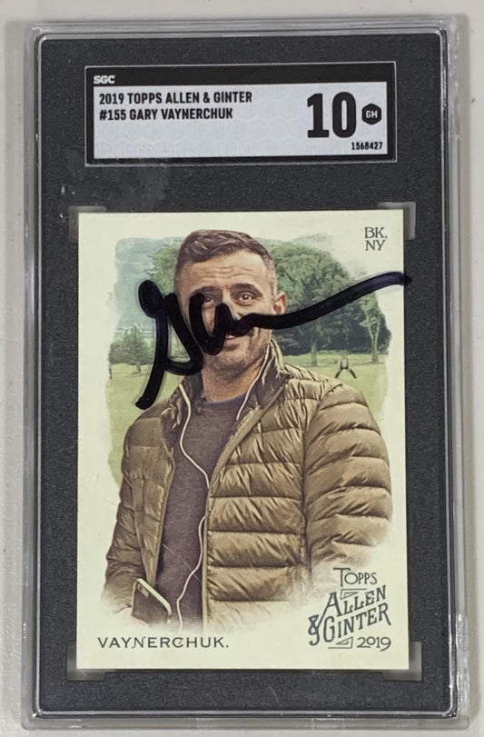 Gary "Vee" Vaynerchuk Signed 2019 Topps Allen & Ginter #155 RC (SGC 10 & Beckett) Rookie Card