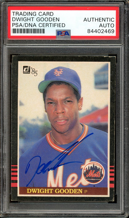 Dwight Gooden Signed 1985 Donruss  #190- PSA/DNA Authentic Autograph - Rookie Card