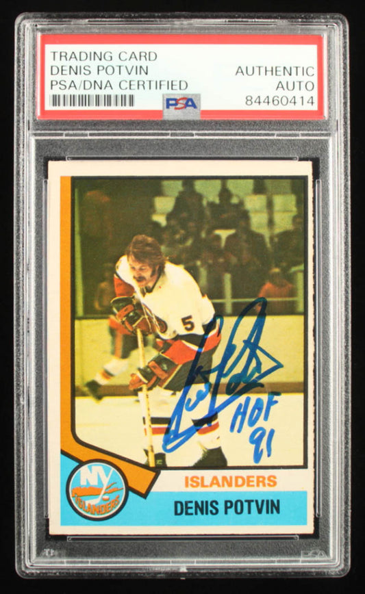 Denis Potvin Signed 1974-75 Topps #195 RC Inscribed "HOF '91" (PSA) - Rookie Card