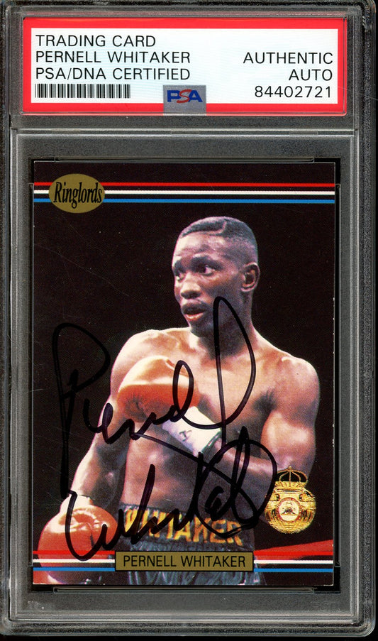 Pernell Whitaker Signed 1991 Player's International Ringlords Boxing Card #34- PSA/DNA Authentic - Rookie Card