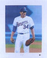 Nolan Ryan Signed LE 25x31 Lithograph (Beckett) Limited Edition # / 500