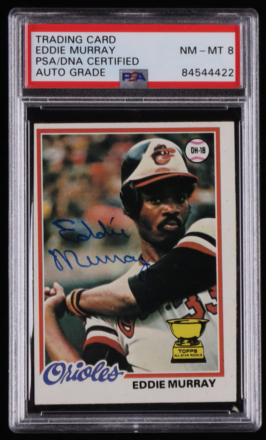 Eddie Murray Signed 1978 Topps #36 RC Autograph Graded (PSA) 8 - Rookie Card