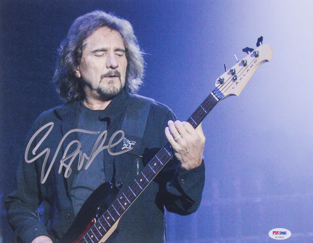 Geezer Butler Signed 11x14 Photo (PSA COA) - Black Sabbath