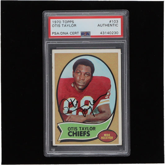 Otis Taylor Signed 1970 Topps #103 (PSA)