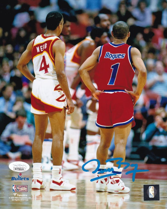 Muggsy Bogues Signed Washington Bullets 8x10 Photo (JSA Witness COA)