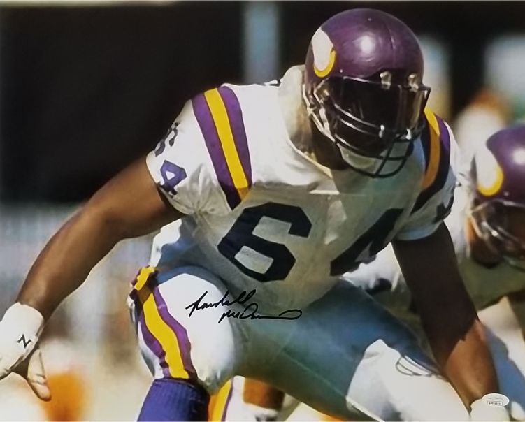 Randall McDaniel Signed Minnesota Vikings 16x20 Photo (JSA Witness COA)