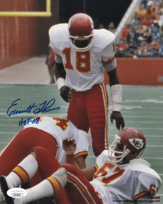 Emmitt Thomas "HOF 08" Signed Kansas City Chiefs 8x10 Photo (JSA COA)