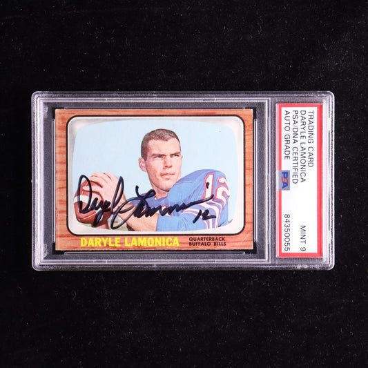 Daryle Lamonica Signed 1966 Topps #27 - Autograph Graded (PSA) 9