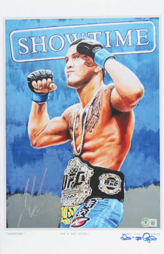 Anthony Pettis Signed UFC 12x18 "SHOWTIME!" Print (Beckett)