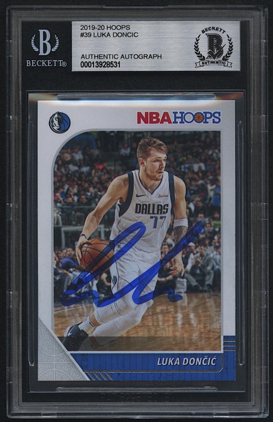 Luka Doncic Signed 2019-20 Hoops #39 (Beckett)