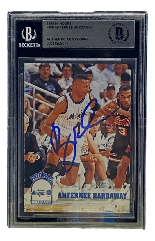 Anfernee "Penny" Hardaway Signed 1993-94 Hoops #380 RC (BGS) - Rookie Card