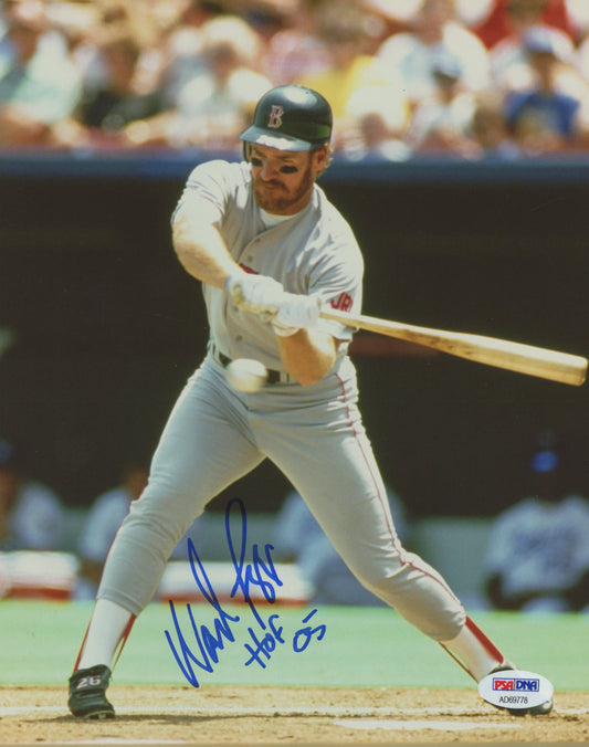 Wade Boggs Signed (PSA COA) Red Sox 8x10 Photo Inscribed "HOF 05"