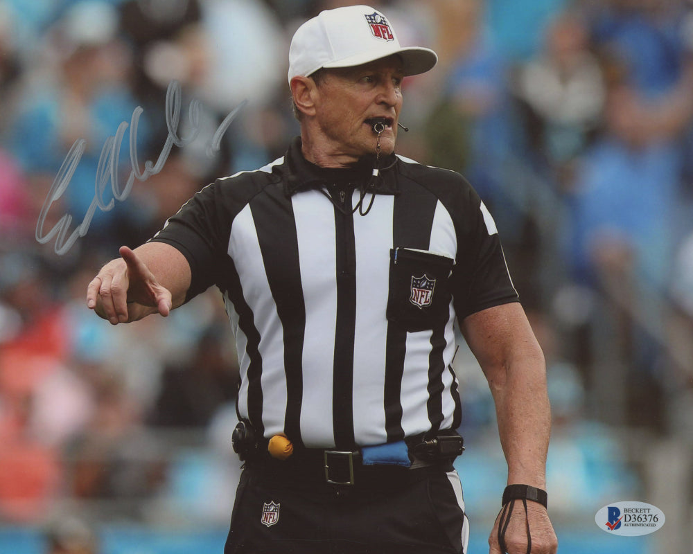 Ed Hochuli Signed 8x10 Photo (Beckett COA)