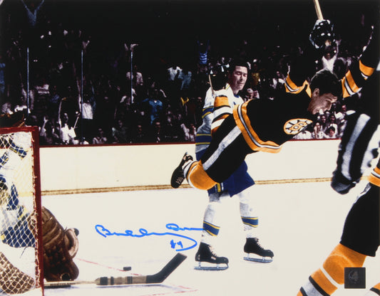 Bobby Orr Signed Bruins "The Flying Goal" 7x11 Photo - Official Bobby Orr Hologram & COA