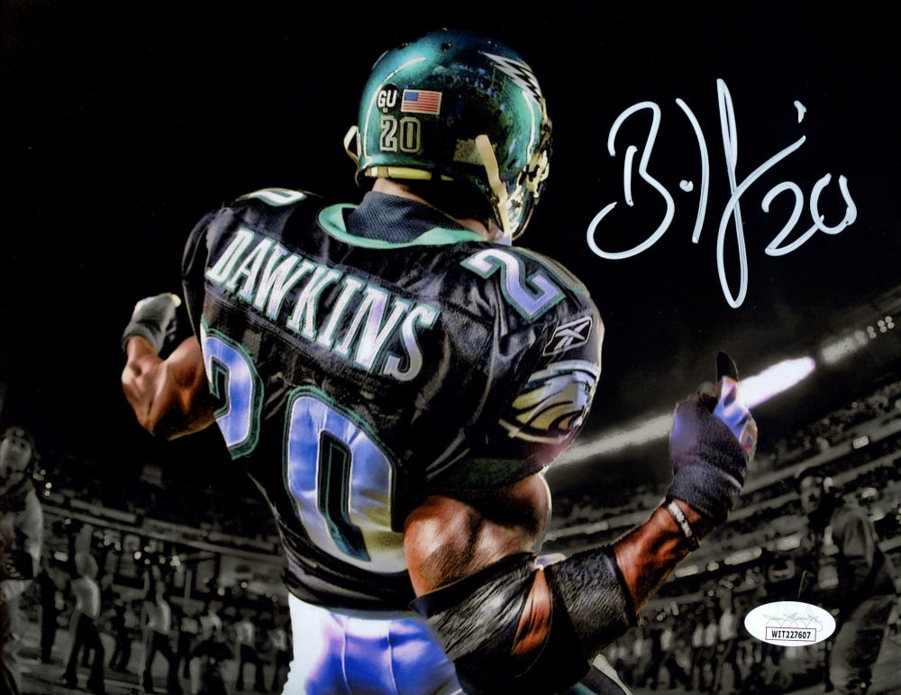 Brian Dawkins Signed Eagles 8x10 Photo (JSA COA)