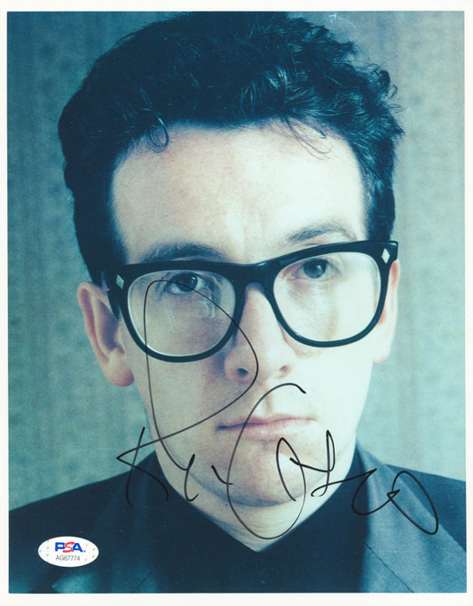 Elvis Costello Signed 8x10 Photo (PSA Hologram)