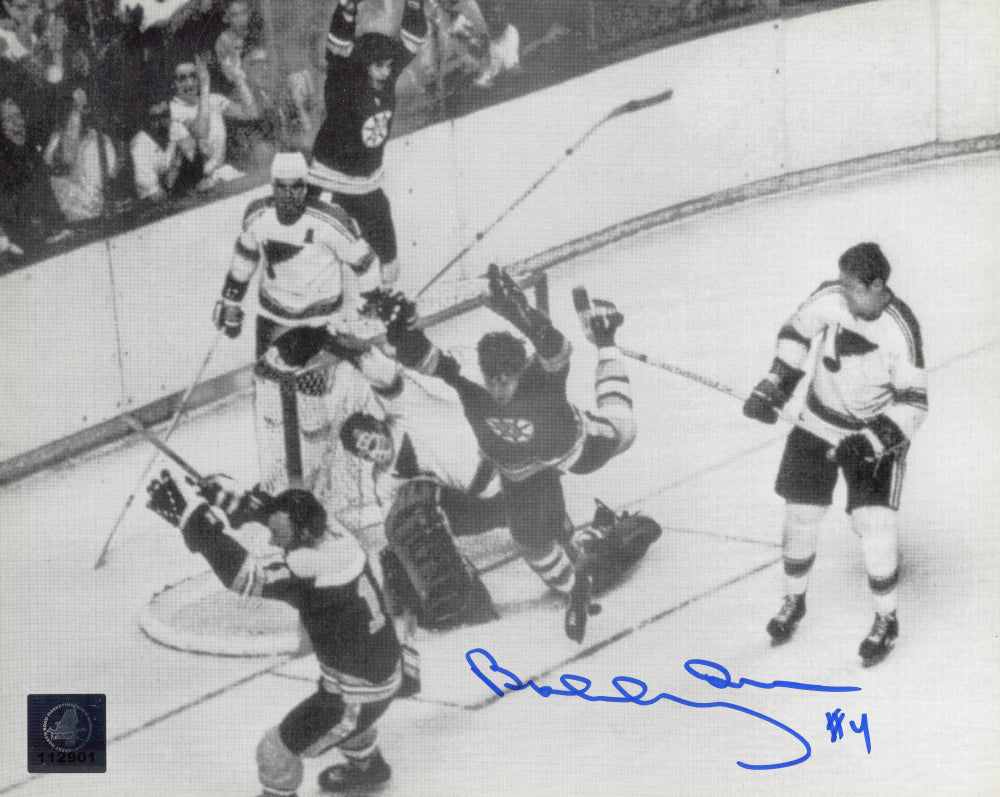 Bobby Orr Signed Bruins "The Flying Goal" 8x10 Photo (Orr) Official Bobby Orr Hologram & COA