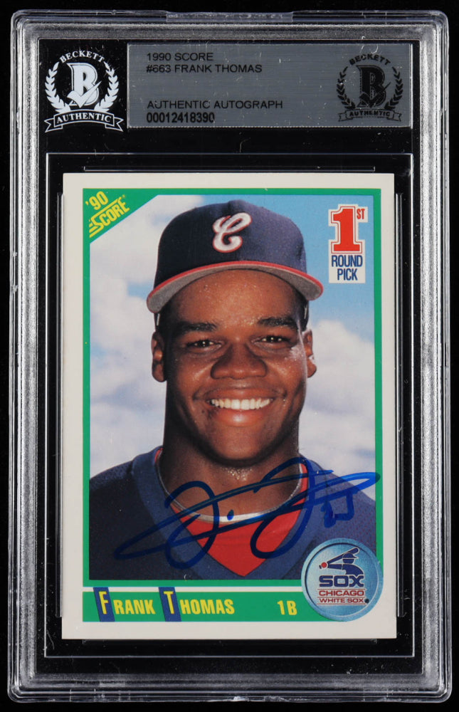 Frank Thomas Signed 1990 Score #663 (BGS) - Rookie Card