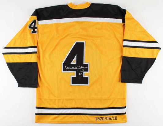 Bobby Orr Signed Custom Stitched Jersey (Orr COA) - Flying Goal Logo