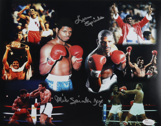 Michael "Jinx" Spinks & Leon Spinks Signed 11x14 Photo (JSA Hologram)