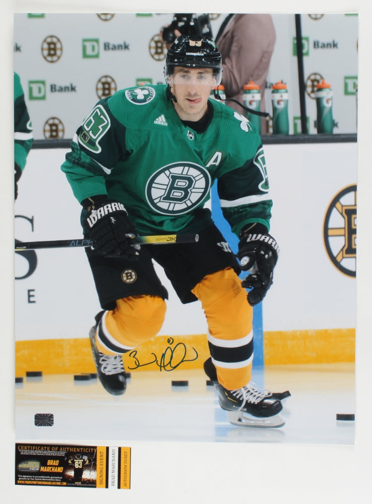 Brad Marchand Signed Bruins 16x20 Photo (YSMS COA)