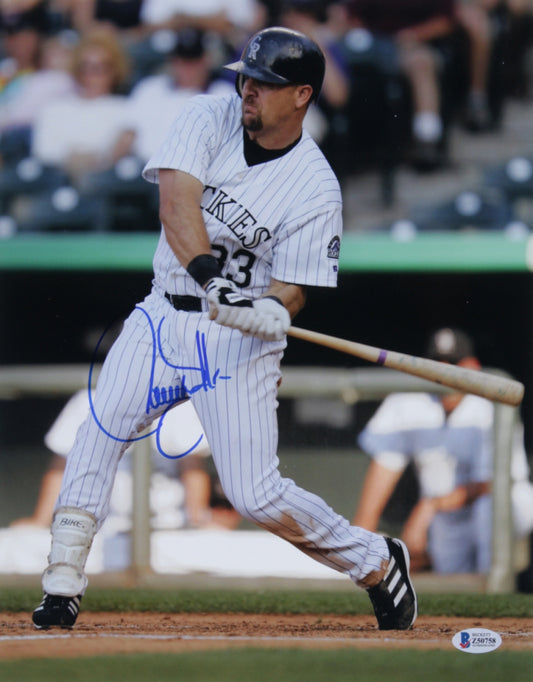 Larry Walker Signed Rockies 11x14 Photo (Beckett Hologram)