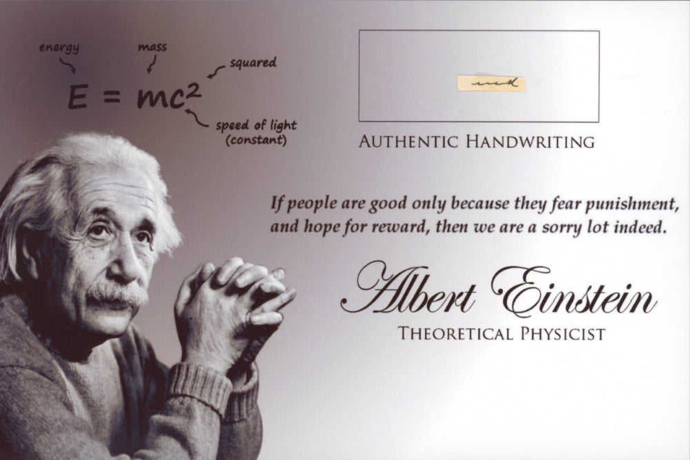 Albert Einstein Hand-Written Word (JSA LOA) Theoretical Physicist