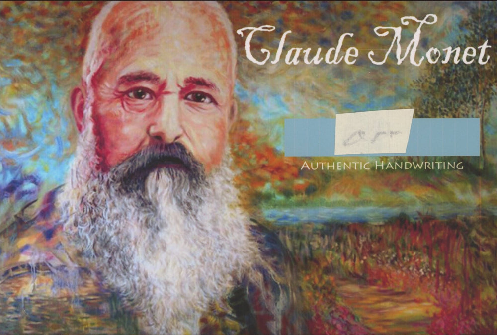 Claude Monet Hand-Written Word (JSA LOA)