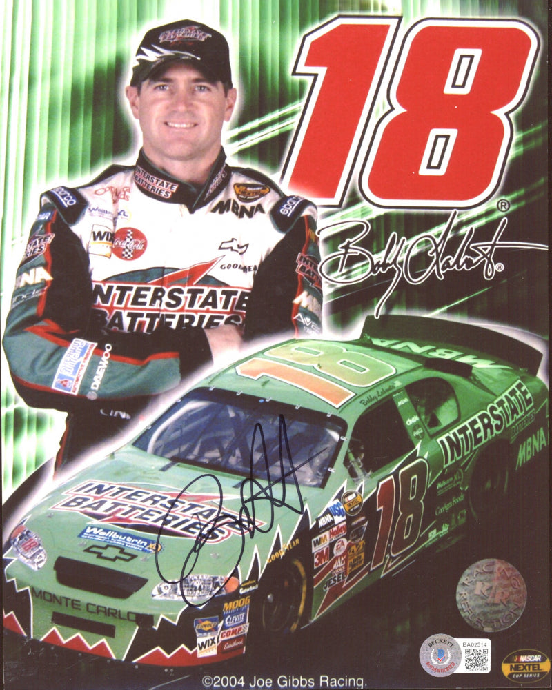 Bobby Labonte Signed NASCAR 8x10 Photo (Beckett COA)