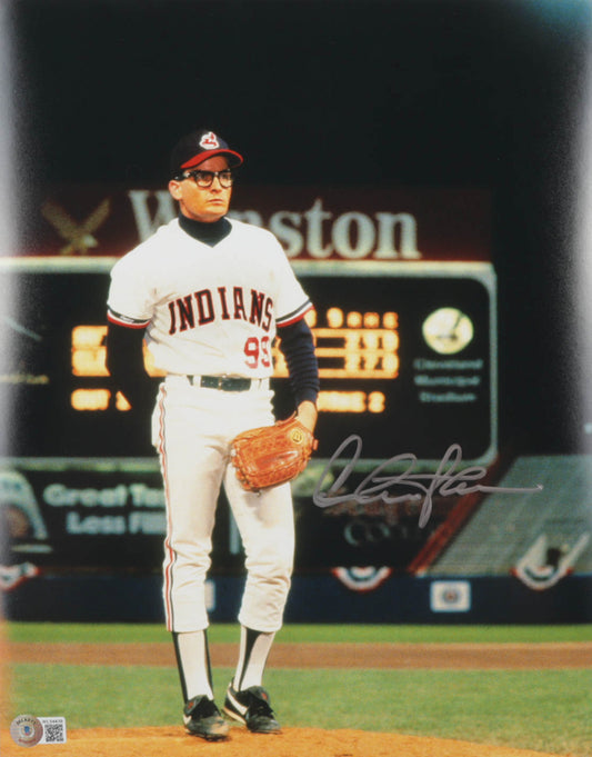 Charlie Sheen Signed "Major League" 11x14 Photo (Beckett Hologram)