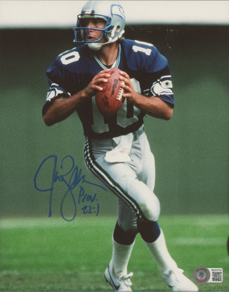 Jim Zorn Signed Seahawks 8x10 Photo (Beckett COA)