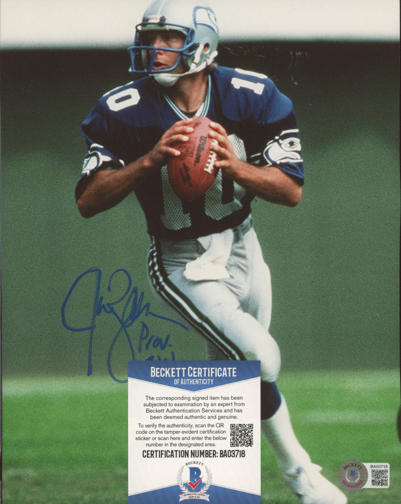 Jim Zorn Signed Seahawks 8x10 Photo (Beckett COA)