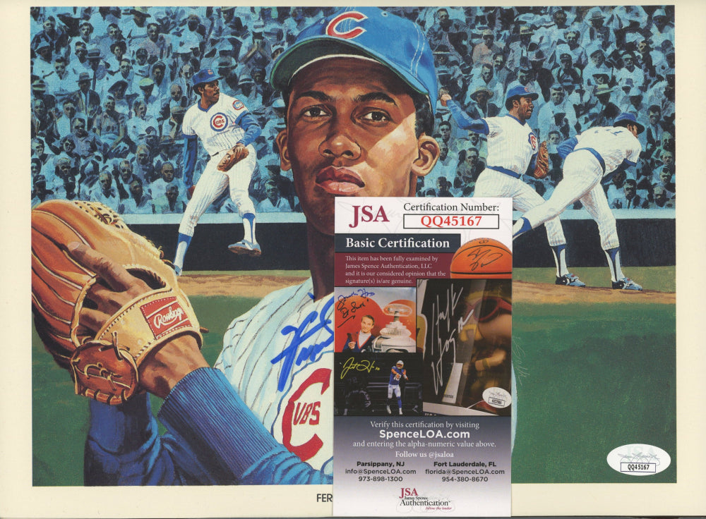 Fergie Jenkins Signed Cubs 8x10 Photo Inscribed "HOF 7/21/91" (JSA COA)