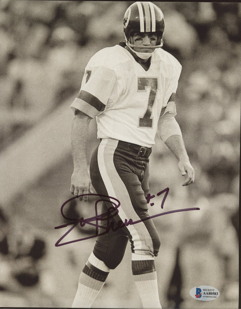 Joe Theismann Signed Redskins 8x10 Photo (Beckett COA)