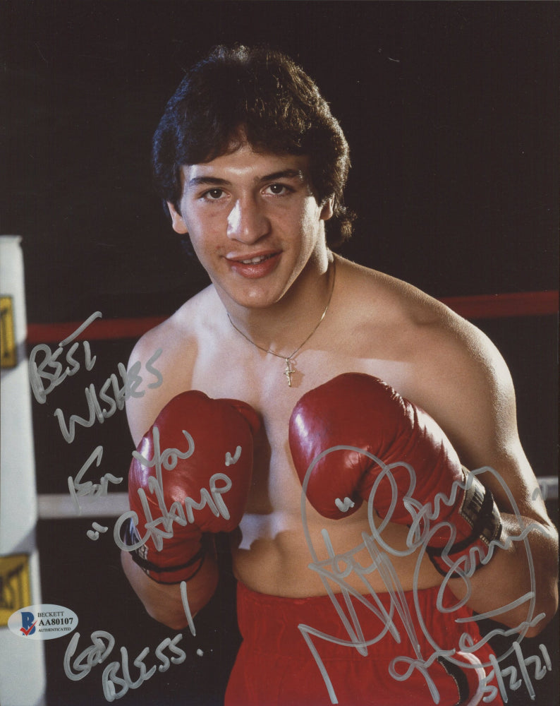 Ray "Boom Boom" Mancini Signed (Beckett COA) 8x10 Photo Inscribed "Best Wishes for You Champ", "God Bless!" & "5/2/21"