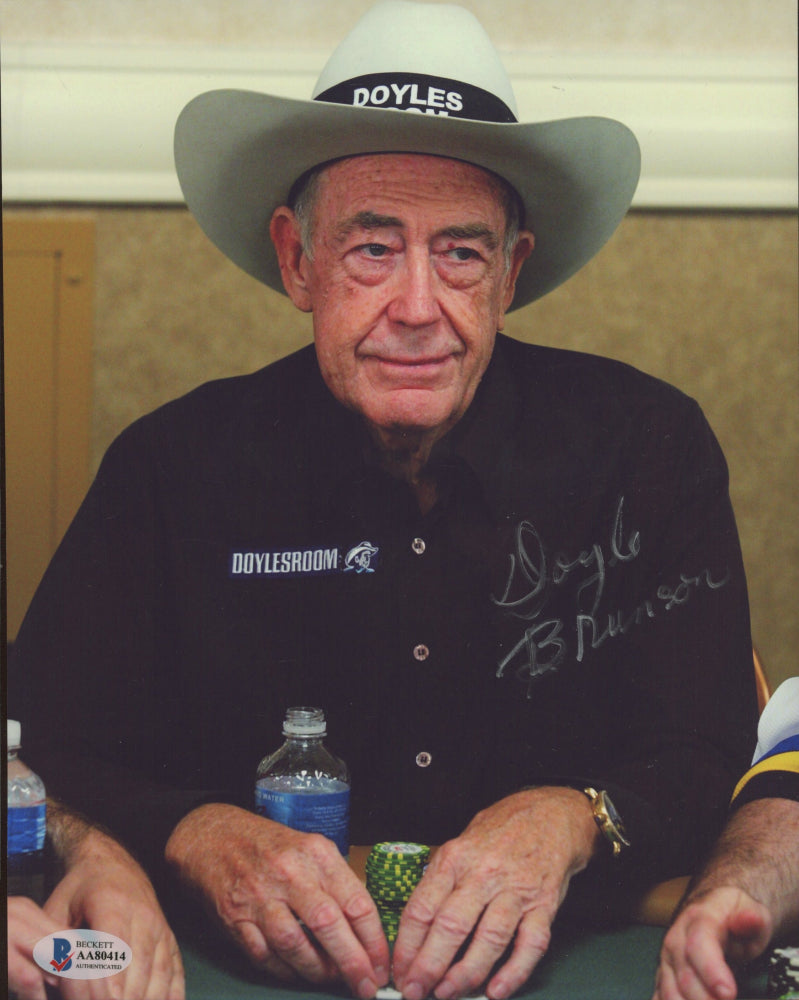 Doyle Brunson Signed 8x10 Photo (Beckett COA)