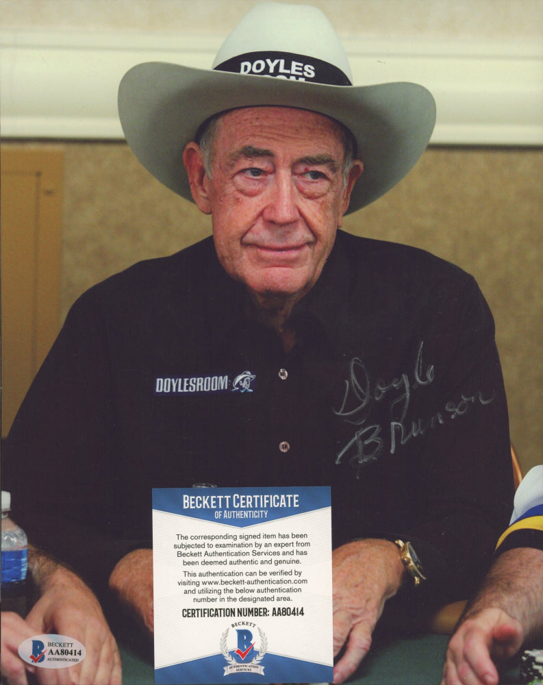 Doyle Brunson Signed 8x10 Photo (Beckett COA)