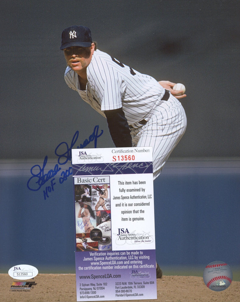 Goose Gossage Signed (JSA COA) Yankees 8x10 Photo Inscribed "HOF 2008"