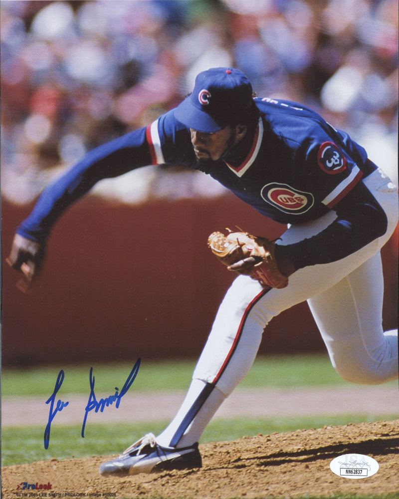 Lee Smith Signed Cubs 8x10 Photo (JSA COA)